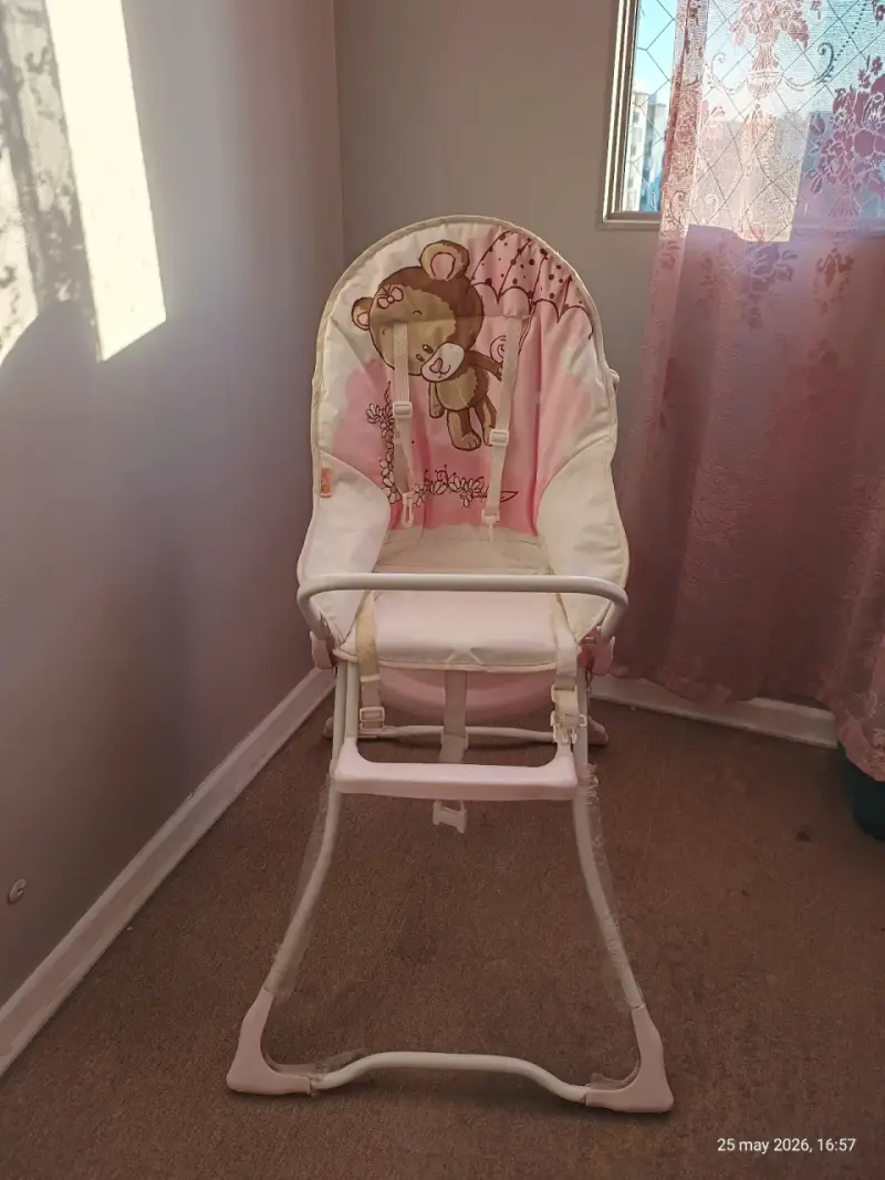 Silla de comer para bebé rosa - 2