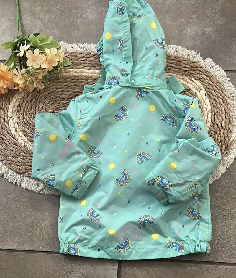 Chaqueta impermeable infantil verde talla 2 años - 3