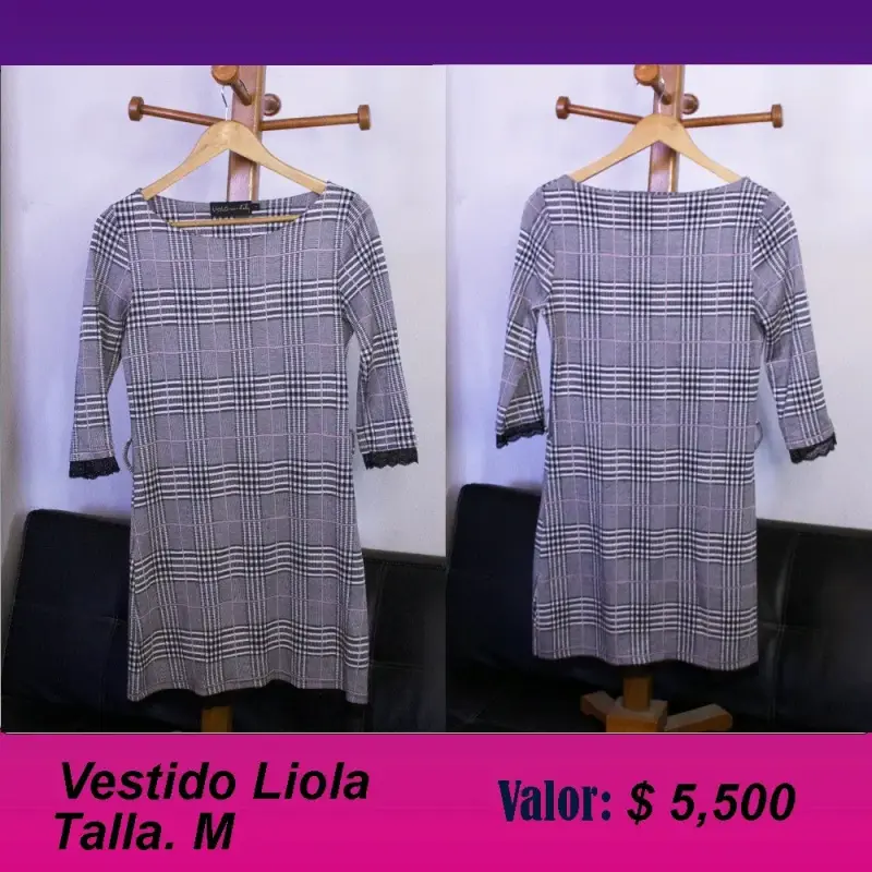 Vestido Liola a cuadros.