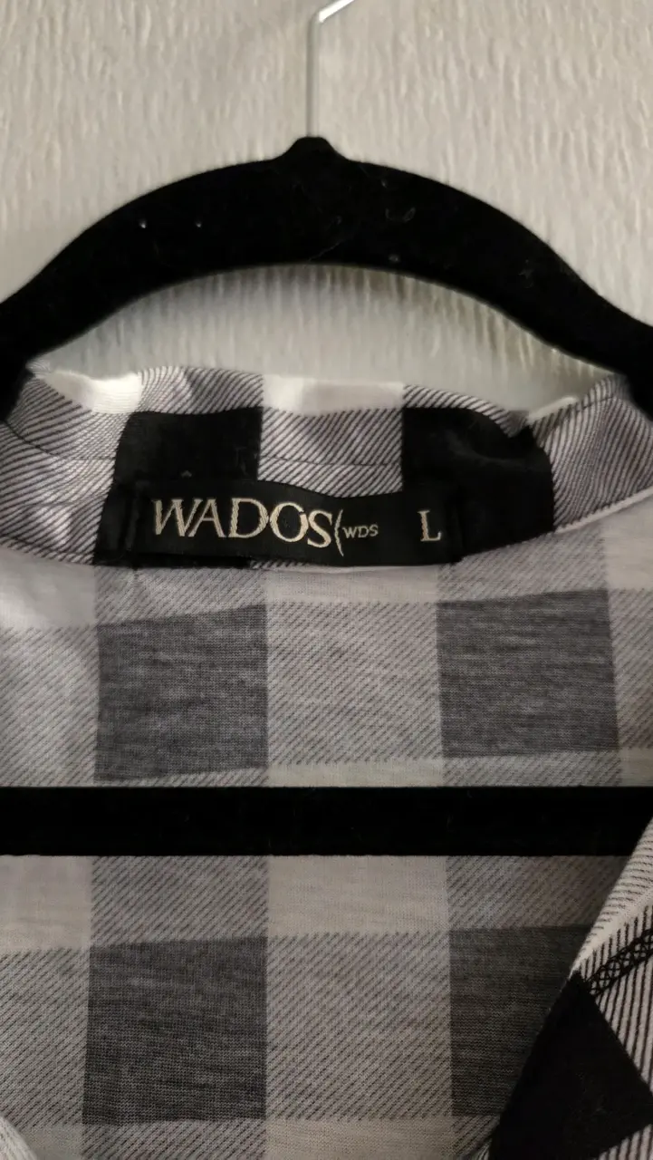 Blusa a cuadros blanco y negro - 2