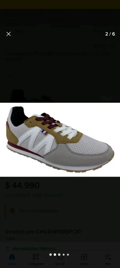 Zapatillas Michelin Footwear beige y rojo - miniatura 3