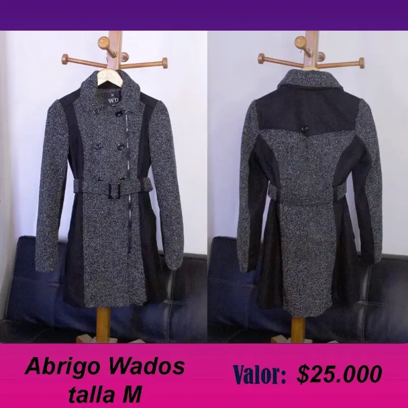 Abrigo Wados gris y negro