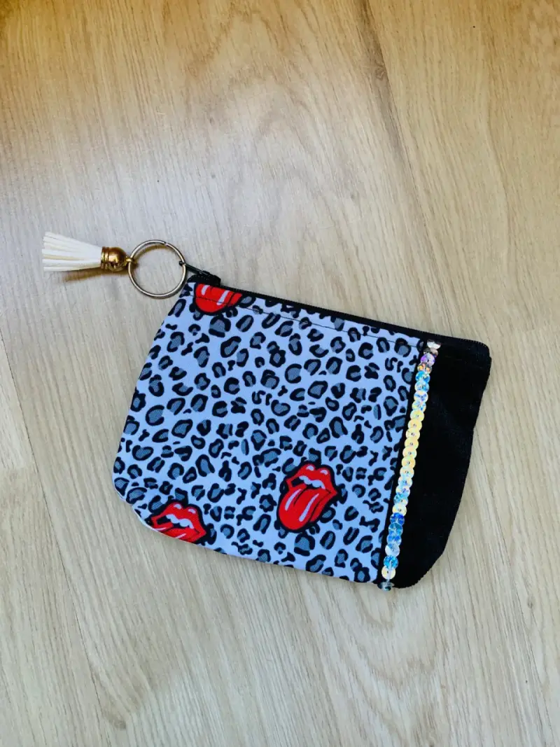 Monedero estampado leopardo