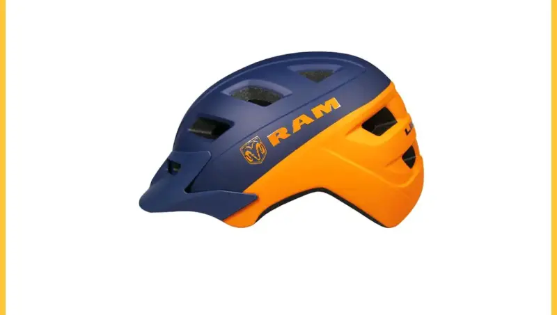 Casco bicicleta RAM azul y naranja - 2