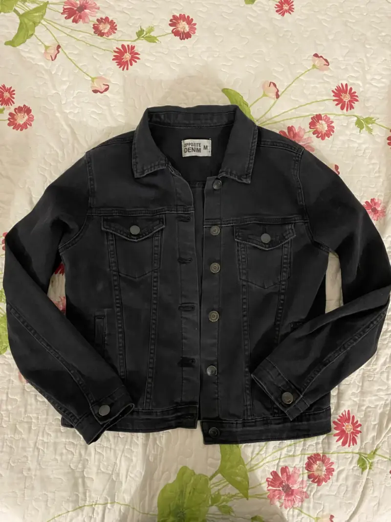 Chaqueta denim negra - 1