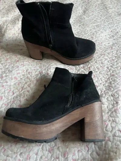 Botines negros con flecos - miniatura 3