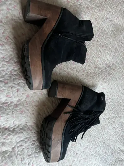 Botines negros con flecos - miniatura 4