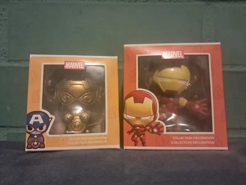 Figuras Marvel Iron Man y Capitán América