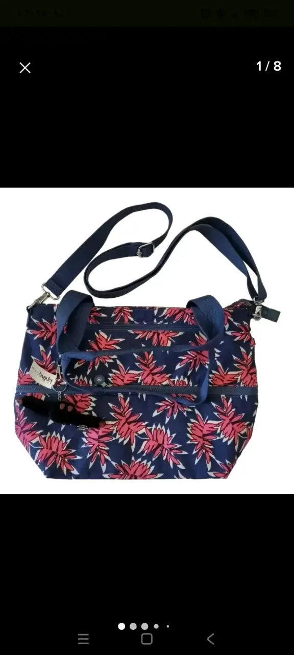 Cartera azul estampada Kipling - 1