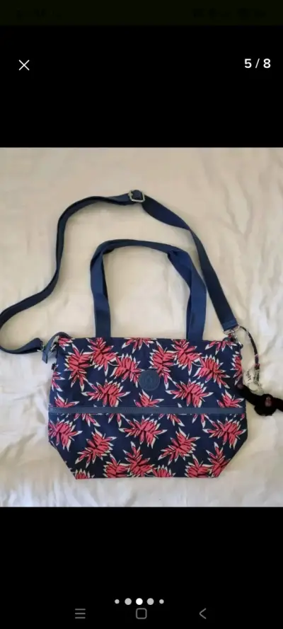 Cartera azul estampada Kipling - miniatura 3