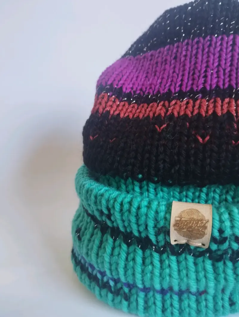 Gorro de lana tejido multicolor - 2