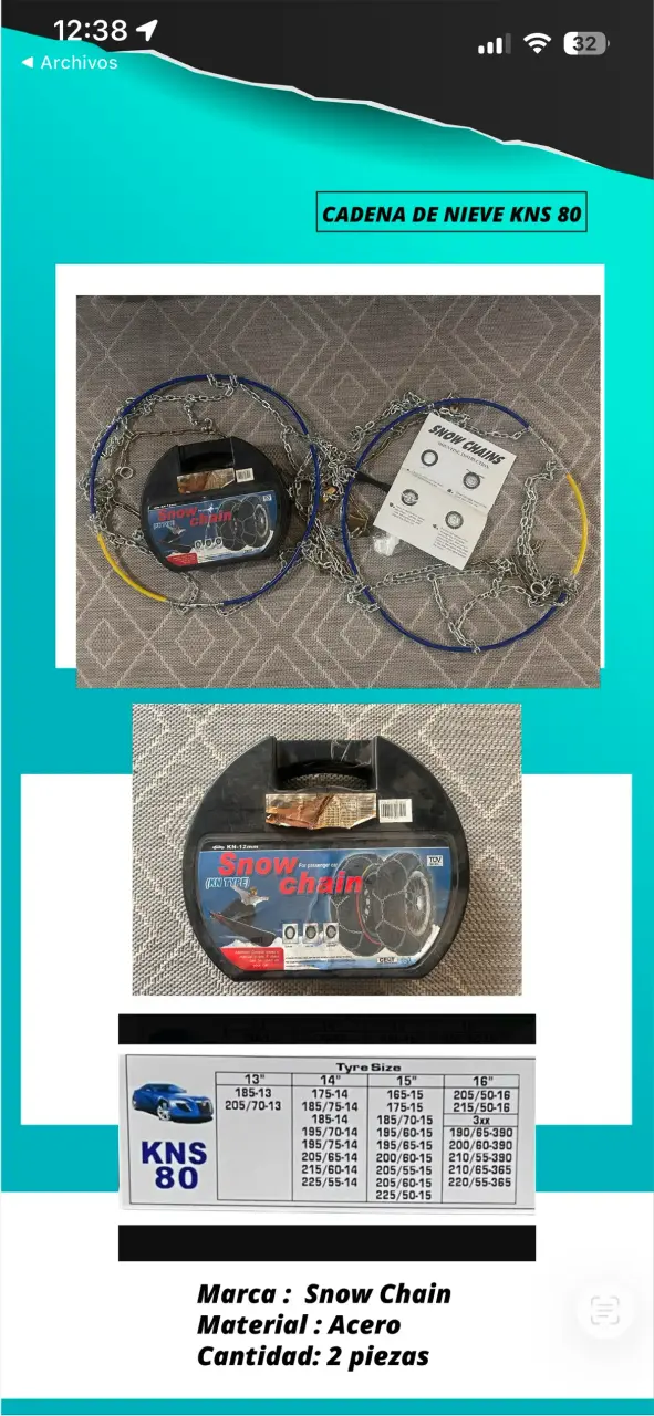 Cadenas para nieve con instrucciones - 5