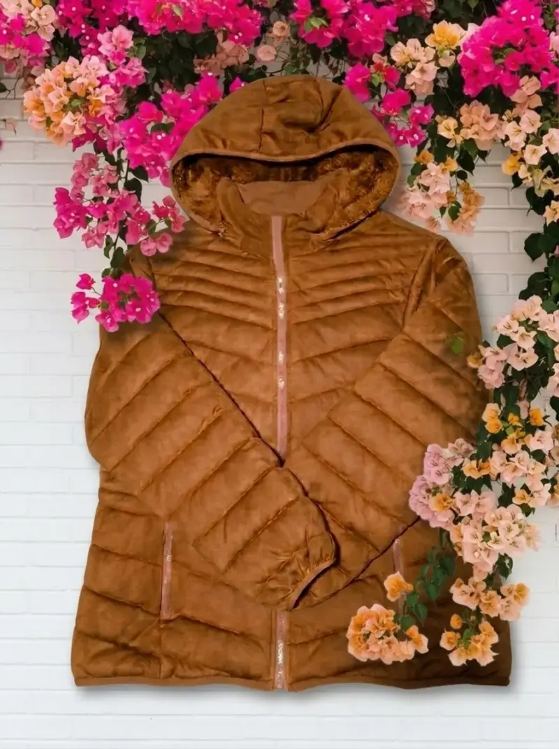 Chaqueta acolchada marrón