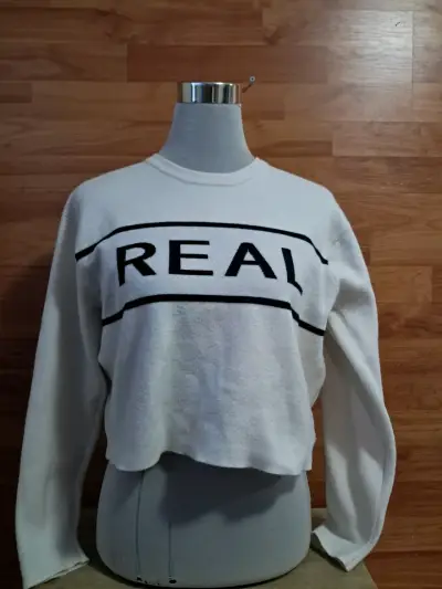Polerón blanco con estampado 'REAL' - miniatura 1
