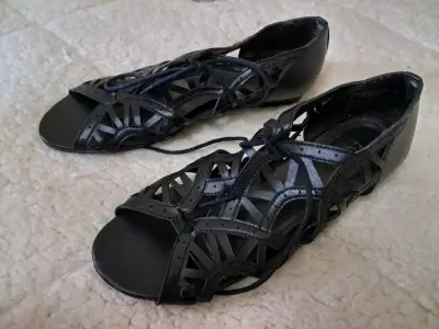 Sandalias negras Azaleia estilo romano - miniatura 1