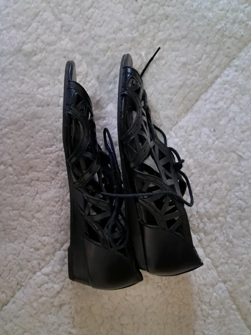Sandalias negras Azaleia estilo romano - 2