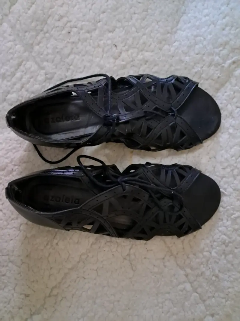 Sandalias negras Azaleia estilo romano - 4