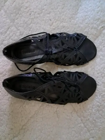 Sandalias negras Azaleia estilo romano - miniatura 4