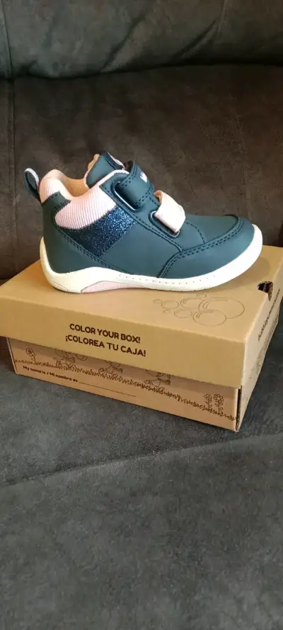 Zapatillas azul con rosa para niños - miniatura 1