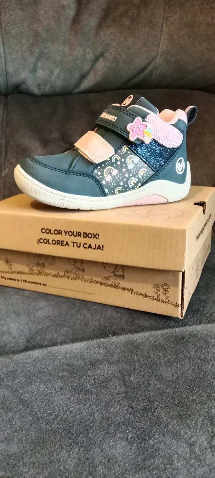 Zapatillas azul con rosa para niños - 2