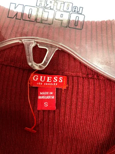 sweater rojo con cierre Guess - miniatura 3