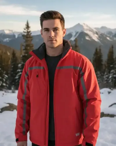Parka Hombre Hardwork Wolf Roja Impermeable Invier - miniatura 1