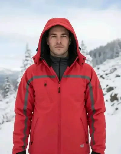 Parka Hombre Hardwork Wolf Roja Impermeable Invier - miniatura 2