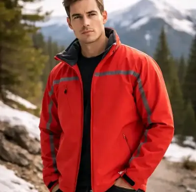 Parka Hombre Hardwork Wolf Roja Impermeable Invier - miniatura 3