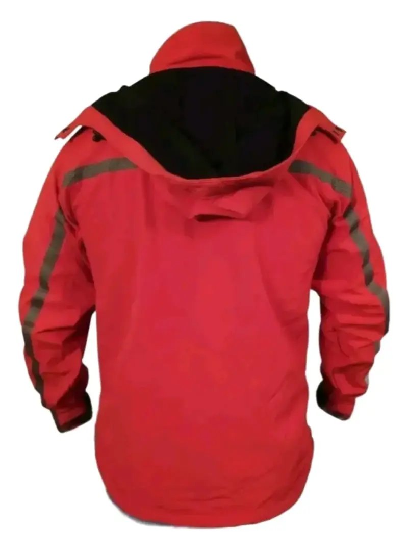 Parka Hombre Hardwork Wolf Roja Impermeable Invier - 4