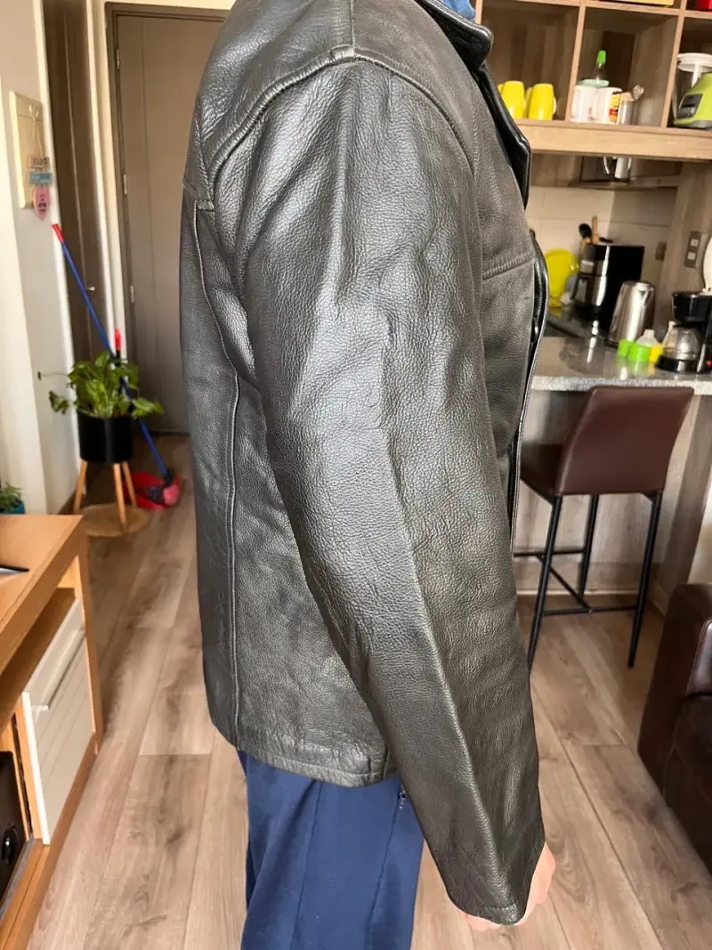 Chaqueta cuero negro hombre - 2