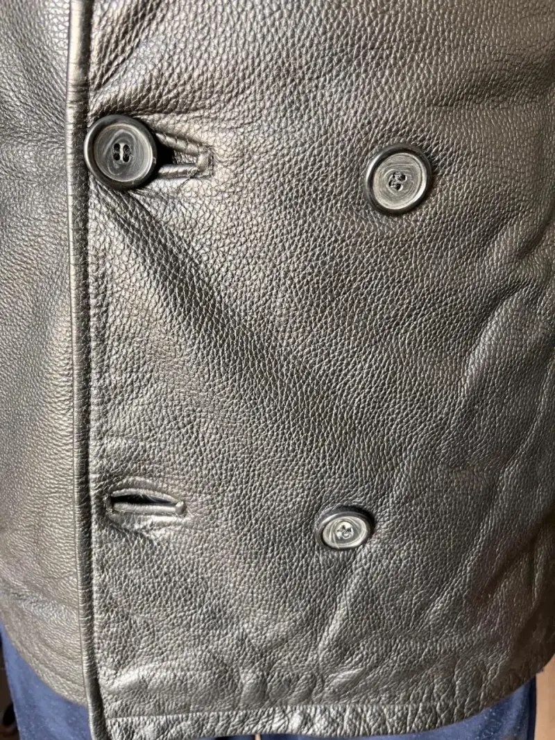 Chaqueta cuero negro hombre - 3