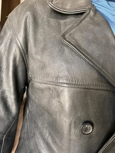 Chaqueta cuero negro hombre - miniatura 5