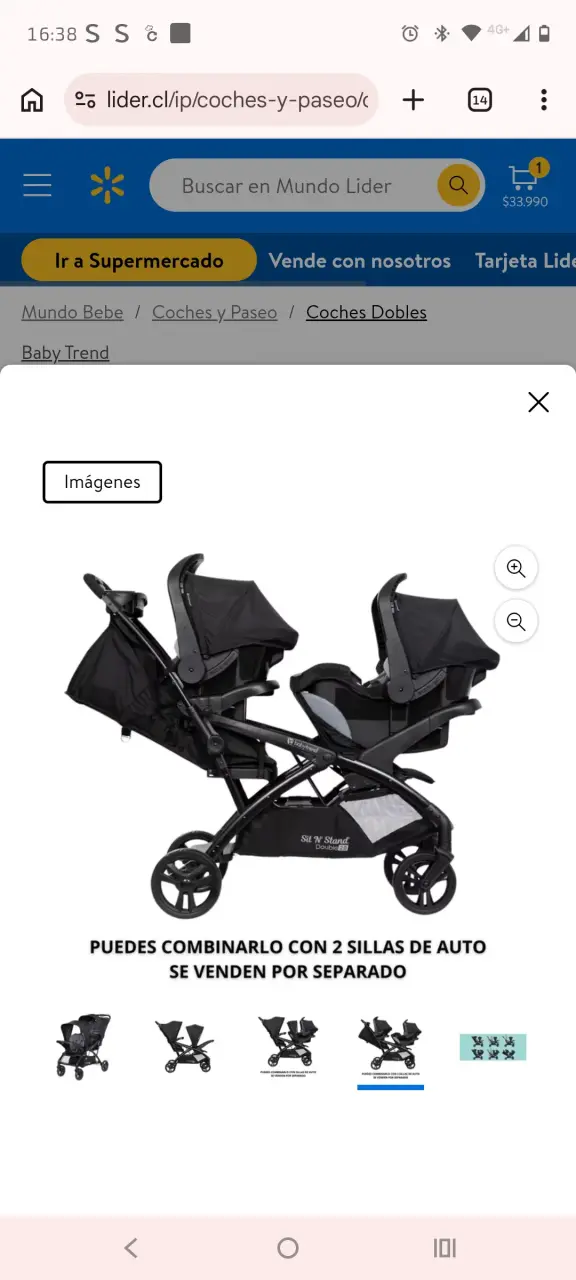 Coche doble sit n'stand plegable - 6