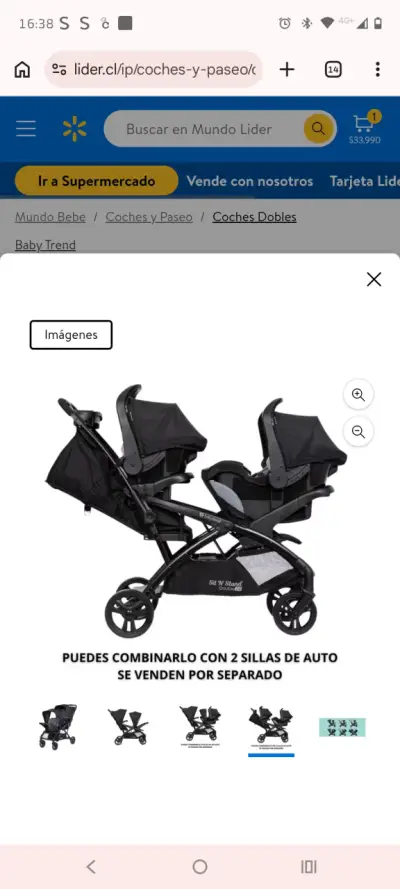 Coche doble sit n'stand plegable - miniatura 6