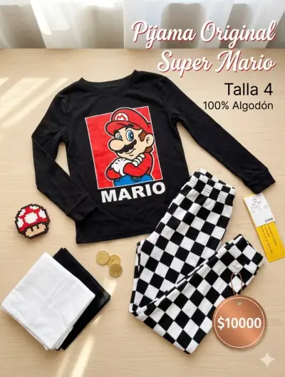 Pijama Super Mario para niños - miniatura 1