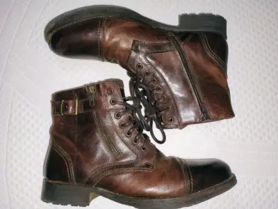 Botas de 100% cuero marrón Basement - miniatura 2