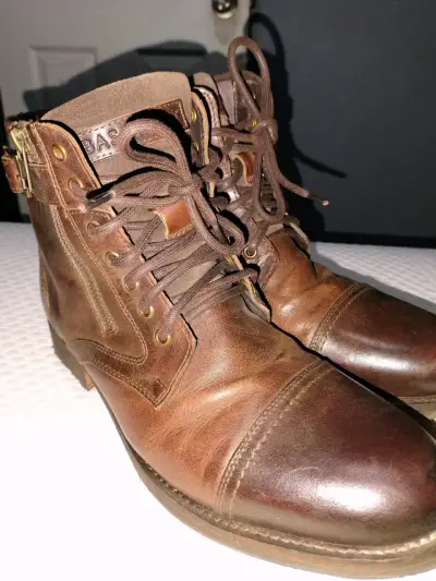 Botas de 100% cuero marrón Basement - miniatura 6