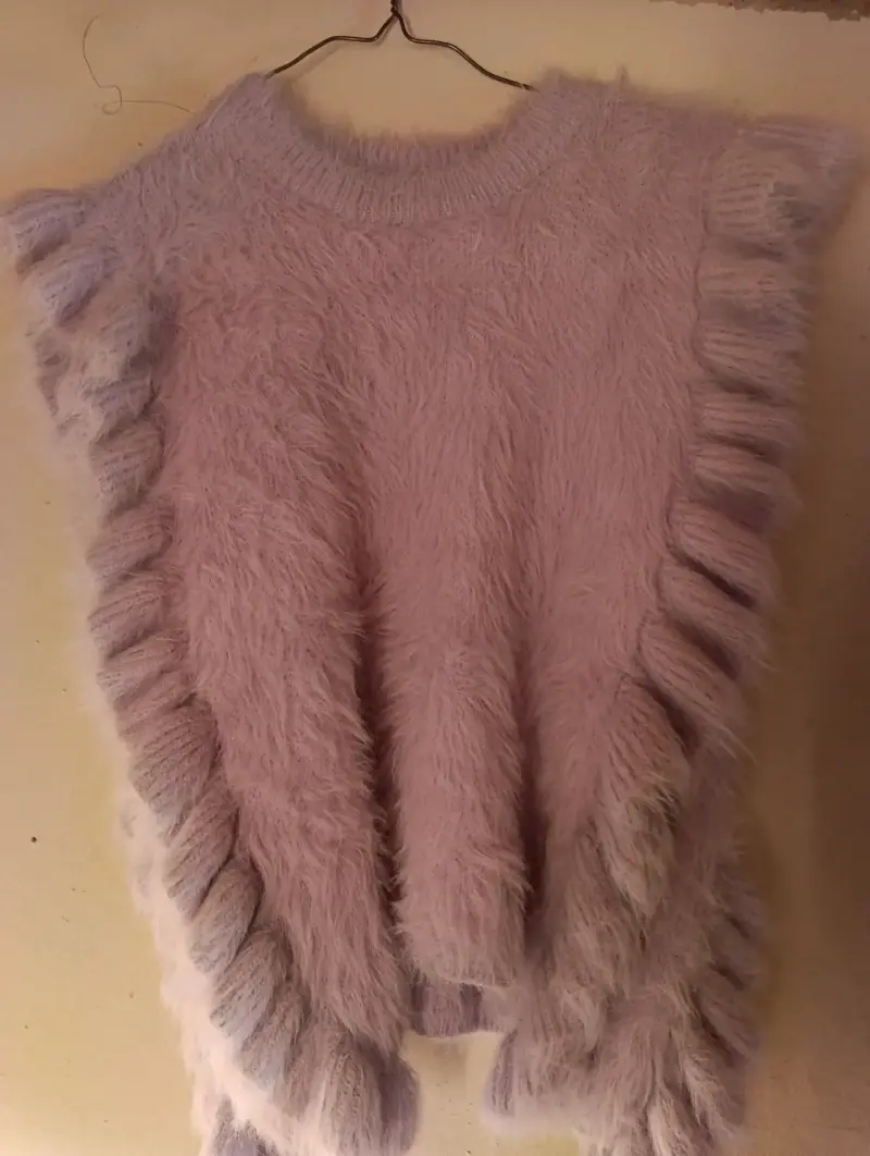 Chaleco de peluche lila - 2