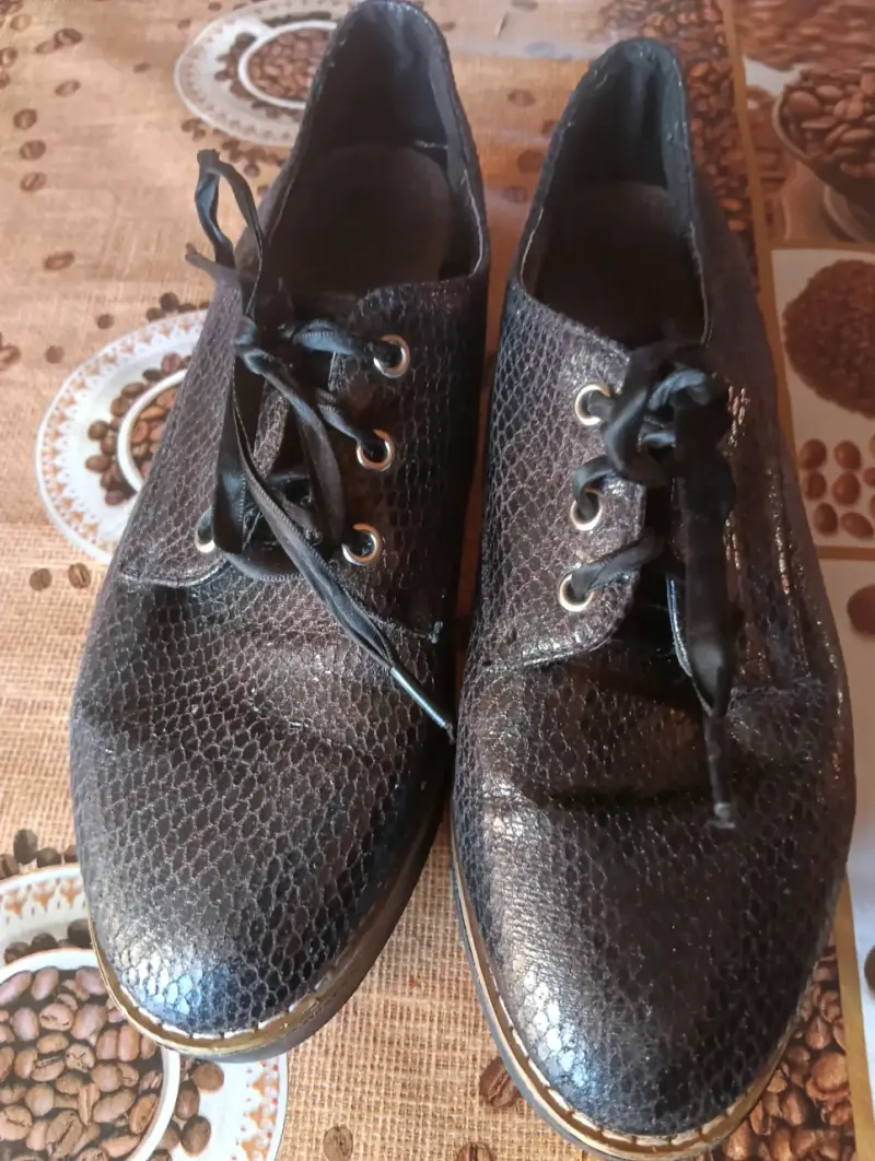 Zapatos negros de cuero sintético - 6