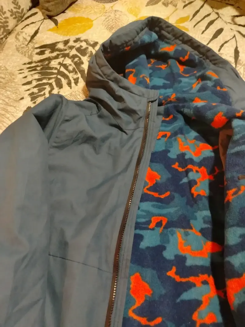 Parka azul con forro polar camuflado Maui&sons - 1