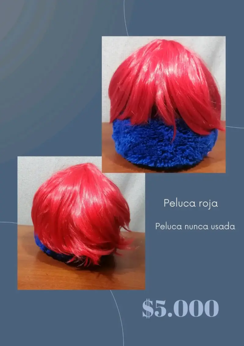Peluca roja nueva
