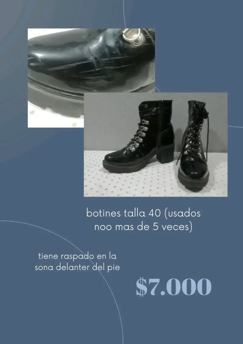 Botines negros talla 40