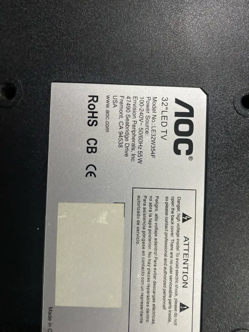 "Televisor AOC 32 Pulgadas LED (Modelo LE32W354F) - 4