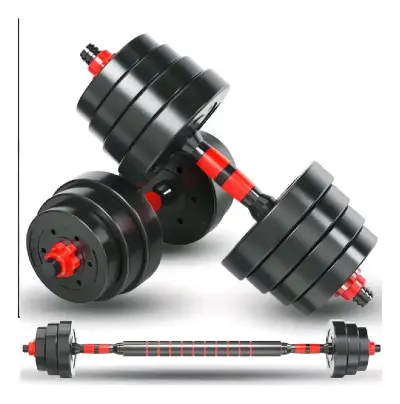 Mancuerna ajustable negra y roja 30Kg - miniatura 12