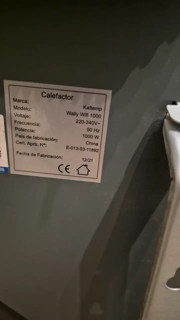 Calefactor eléctrico Kaltemp Wally Wifi 1000 - 2