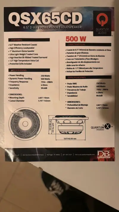 Parlantes 6.5'' 500W nuevos - miniatura 4