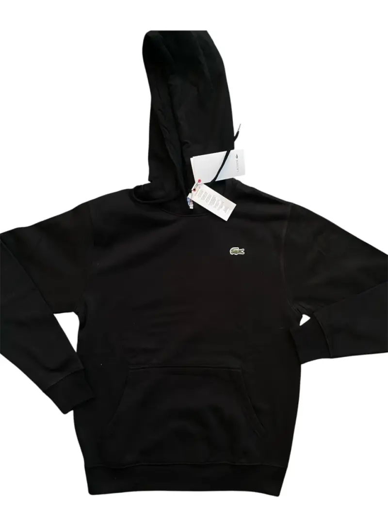 Polerón negro con capucha - 1