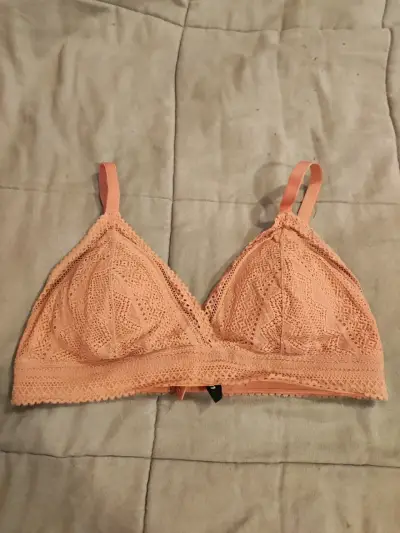 Sostén de encaje rosado talla L - miniatura 1