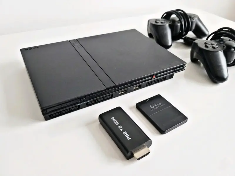 Consola PS2 con controles y memoria - 4