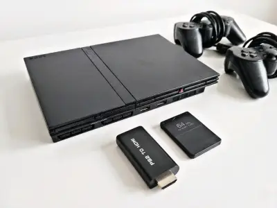 Consola PS2 con controles y memoria - miniatura 4